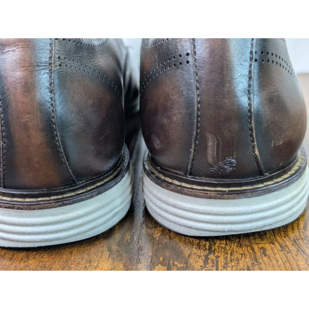 Belvedere Lampard Men's Brown Leather Hybrid Cap Toe Oxford Shoes Size 8.5 D